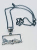 Sterling silver landscape pendant on chain