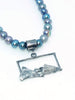 Sterling silver landscape pendant on pearls