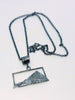 Silver mountain landscape pendant
