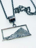 Silver mountain landscape pendant