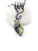 Labradorite Intertwined leaf pendant necklace sterling silver on chain