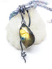 Labradorite Peashoot pendant necklace sterling silver on pearls