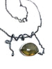 Labradorite leaf creeper pendant necklace sterling silver 