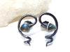 sterling silver and labradorite stud earrings