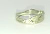 Rockface textured silver landscape ring