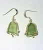 Silvet and sea glass drop earrings