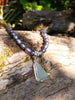 Scottish seaglass pendant on freshwater pearls