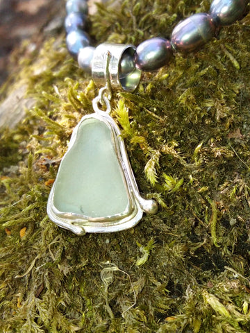 Seaglass Drop Pendant on Slide