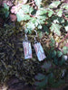 Sterling silver melt textured stubby rectangle earrings