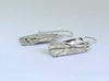 Sterling silver melt textured stubby rectangle earrings
