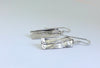 Sterling silver melt textured short rectangle earrings