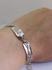 Sterling silver melt textured bracelet