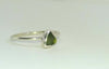 Green tiny sea glass Stacking ring