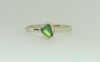 Teal tiny sea glass stacking ring