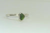 Mid green tiny pittenweem seaglass stacking ring