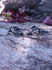 Black Silver Twist Earrings