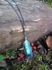 Sterling Silver and Labradorite Leaf Drop Pendant