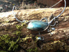 Statement necklace with Labradorite Leaf and Pearl Berries