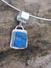 sterling silver and uncut Lapis pendant