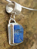 Sterling silver and uncut Lapis pendant