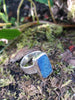 Rockface Sterling Silver and Raw Lapis Ring