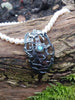 Large Silver and Labradorite Gothic Pendant on Pearl