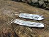 Sterling silver melt drop earrings