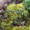 antiqued silver tendril pendant