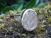 Sterling silver and rutilated quartz ring