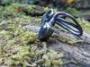 silver and labradorite tendril bud ring 