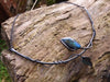 Labradorite tendril leaf necklace