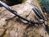 Silver tendril leaf necklace