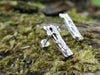 Sterling Silver textured stud earrings