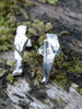 molten silver stud earrings