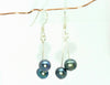 Black freshwater pearl earrings