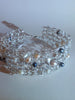 Sterling silver knitted bracelet pearl