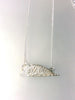 Sterling silver mountain landscape necklace