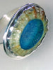 Handmade silver rockpools ring blue