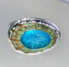 Handmade silver rockpools ring blue