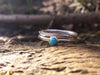 Silver and Turquoise Stacking ring set