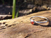 sterling silver and carnelian slim stacking ring