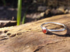 sterling silver and carnelian stacking ring