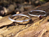 Tiny silver stacking rings