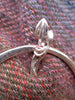 sterling silver shawl pin with leaf and berries
