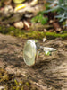 Rose cut Prehnite and silver ring
