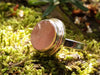Uncut Rose Quartz and silver ring