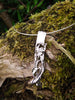 Long Sterling silver Molten pendant
