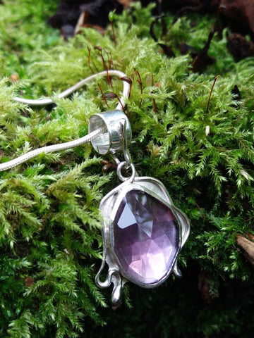 Rose Cut Amethyst Pendant