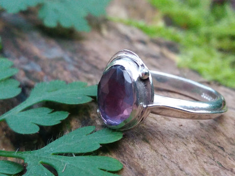 Rose Cut Amethyst Ring