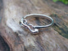 Tendril Top ring Silver